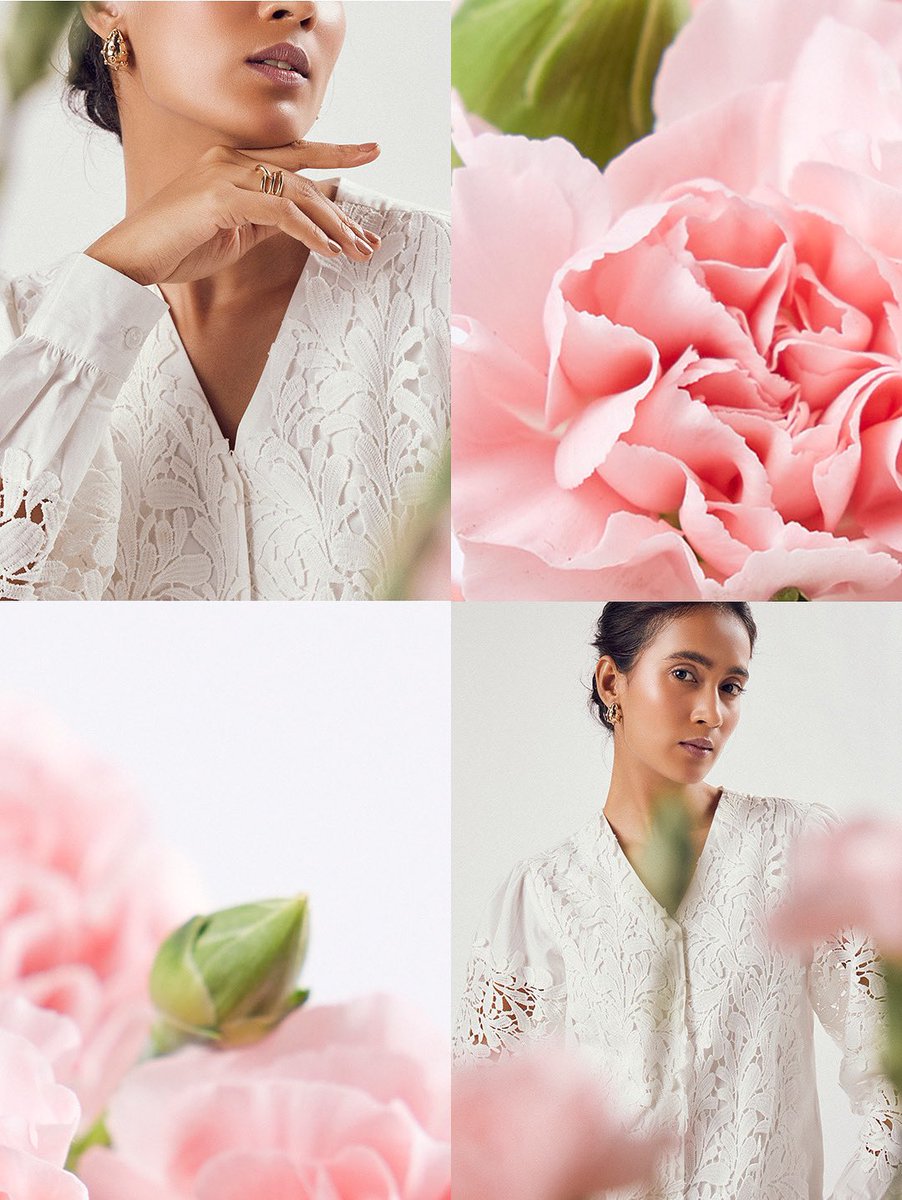 #SpringSelections: Clove Pink, often found in bustling flower markets and given as thoughtful gifts, is a city favourite during spring, just like our restocked bestseller, White Lace Detail Shirt Dress.

Get the look on our stories.
