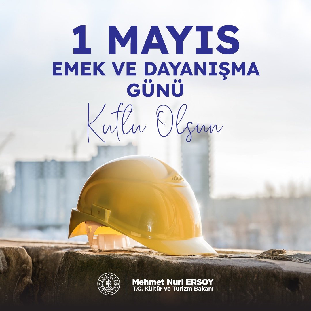 MehmetNuriErsoy's tweet photo. Ülkemizin kalkınmasına emeği ve alın teriyle katkı sunan tüm vatandaşlarımızın 1 Mayıs Emek ve Dayanışma Günü’nü kutluyorum.

Başta kültür, sanat ve turizm alanında emek verenler olmak üzere, tüm çalışanlarımıza sağlık, huzur ve esenlik diliyorum.

#EmekVarsa #UmutVar
#1Mayıs https://t.co/dHO98TqUEG