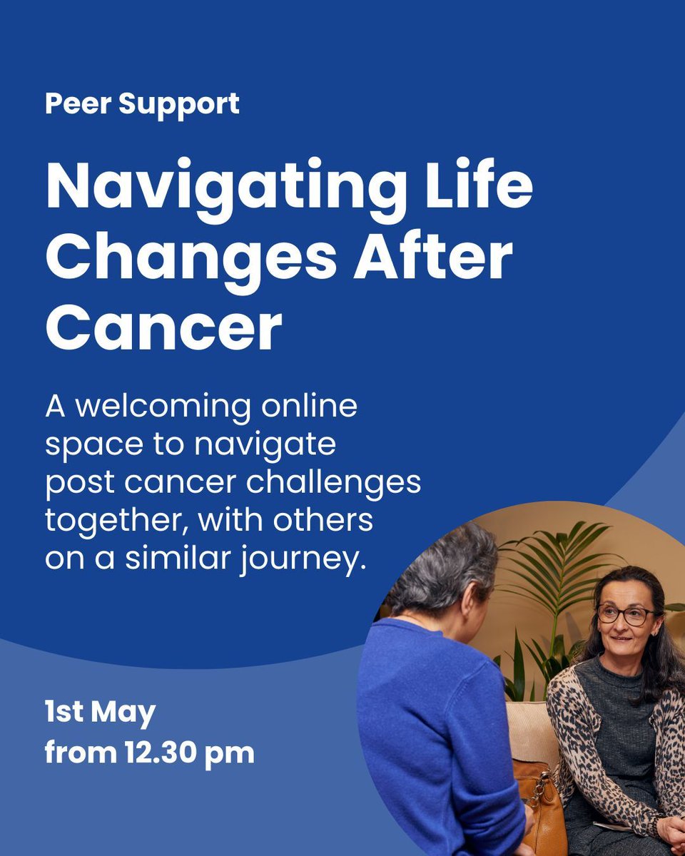 WeAreLAC's tweet image. This May, join a session to support you after cancer treatment. Whether you're seeking expert advice on managing chemo brain, practical tips on navigating life after treatment or a safe space to connect, we are here. Book a free event - buff.ly/kGxp0NU
#cancersupport