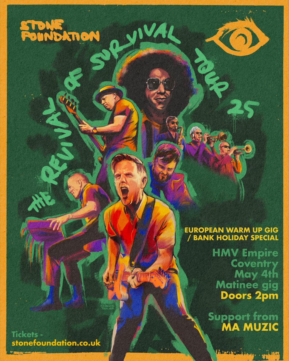 Stone Foundation (@stonefoundation) on Twitter photo Only 3 more days to go until our bank holiday special at <a href="/hmvempire/">hmv Coventry Empire 🎸🎹🎤🎶❤️</a> Coventry
Grab your tickets now for this Sundays matinee gig here - eventim-light.com/uk/a/62aaf9121… Only 3 more days to go until our bank holiday special at <a href="/hmvempire/">hmv Coventry Empire 🎸🎹🎤🎶❤️</a> Coventry
Grab your tickets now for this Sundays matinee gig here - eventim-light.com/uk/a/62aaf9121…