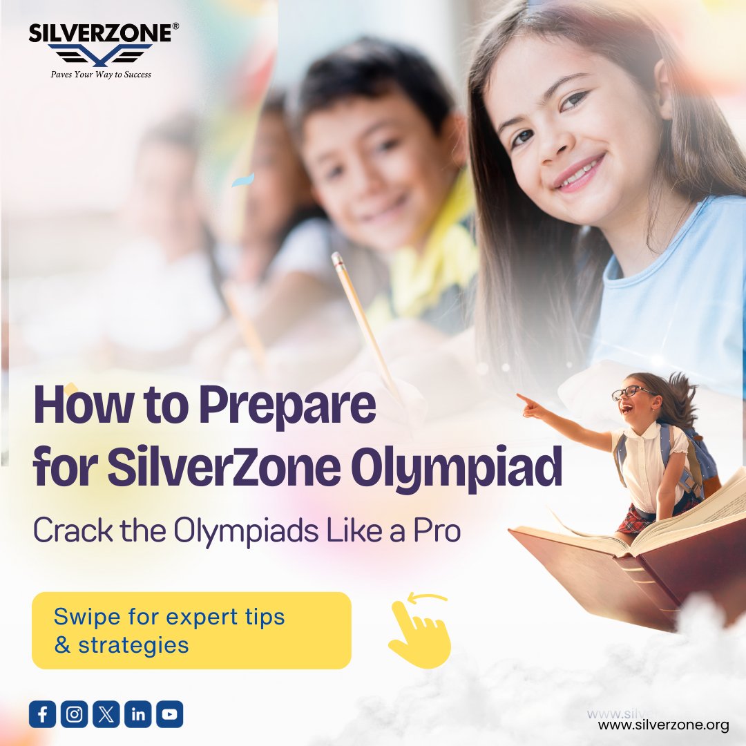 SZOlympiads's tweet image. 📘 Ace the SilverZone Olympiads Like a Pro!

Ready to level up your preparation? 

Swipe through for expert strategies, tips, &amp;amp; insights to boost your confidence and easily crack the Olympiads! 

#SilverZoneOlympiads #OlympiadPreparation #StudySmart #StudentSuccess #OlympiadTips