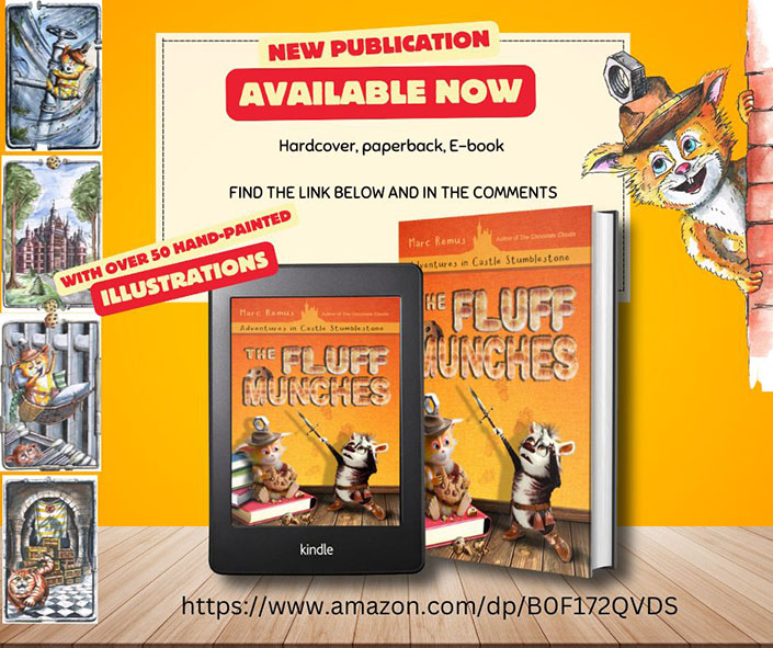 MarcRemusArt's tweet photo. The new book is out: Meet "The Fluffmunches"  a heartwarming, whimsical adventure bursting with magic and mystery. Perfect for curious minds and young-at-heart souls. 💫🐾
Amazon: https://t.co/UrGTy97uUB

A quest you’ll never forget
#KidLit #FantasyReads #TheFluffmunches https://t.co/DugIwnedCZ
