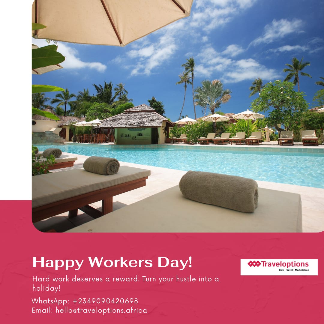 STEPHENJOB8's tweet image. And it is a good day to celebrate everyone who gets their hands productively busy, we say happy workers' day and welcome to the month of May. May your hussle bring you good tidings.

#workersday #monthofmay #traveloptions #traveloptionsafrica #travelmarketplace