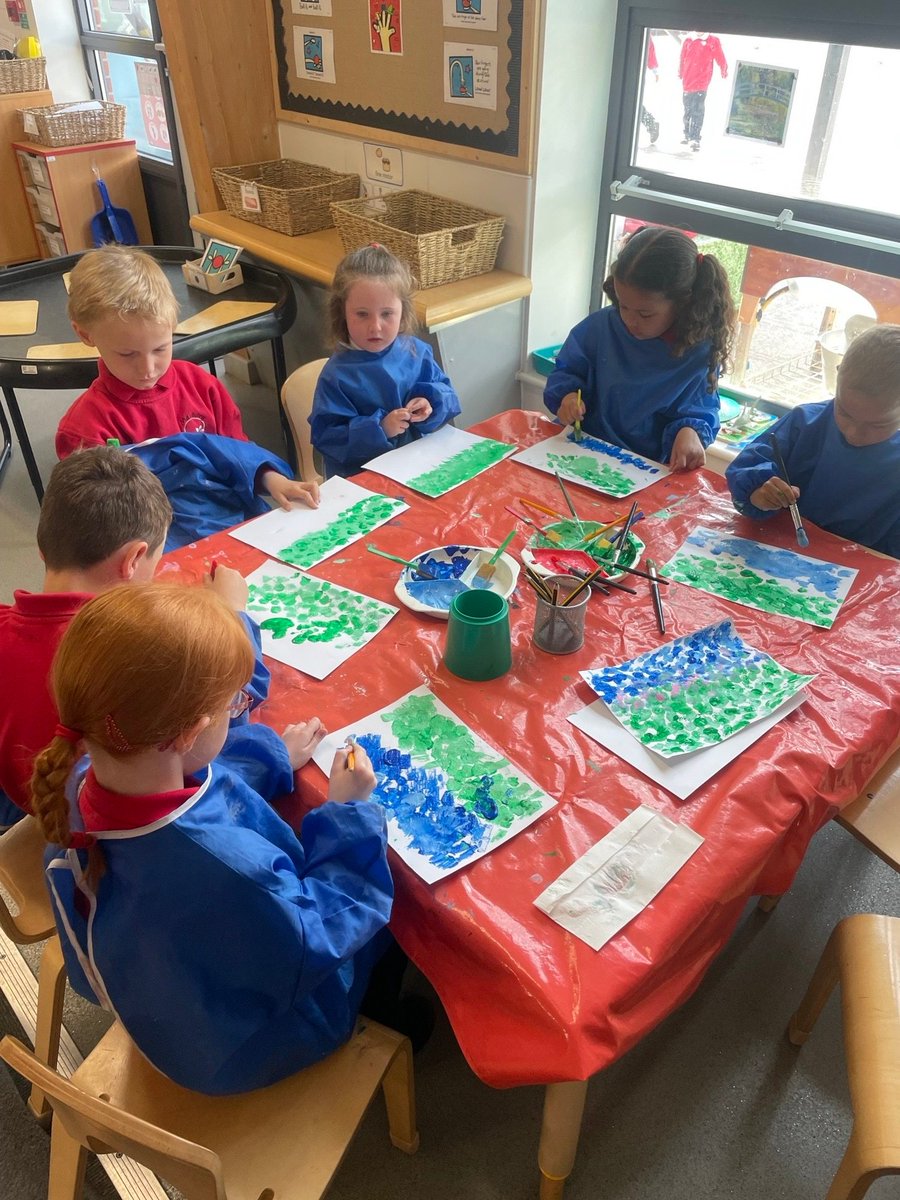 Maybury_F2's tweet photo. This week we recreated The Water Lily Pond artwork inspired by Claude Monet. Children used a variety of tools and techniques to create their artwork. 🎨 🌺 🖌️ @HumberEdTrust
@Maybury_School https://t.co/VeLBcFcZnG
