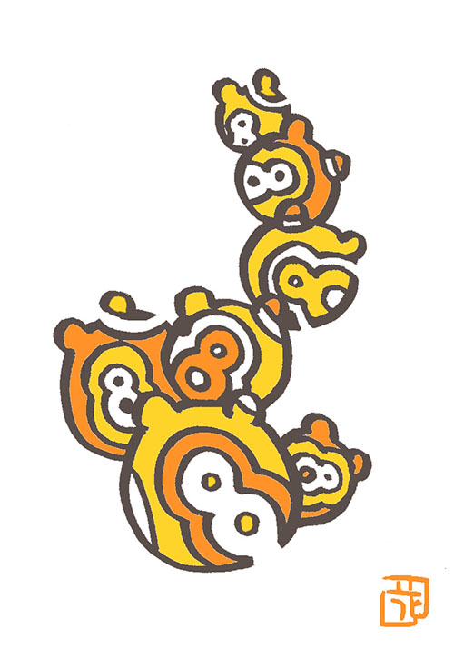 「#ゴールデンウィークSNS展覧会2025無限に熊。#インフィニティークマーズ花小」|花小金井正幸＠喫茶宝石箱での個展。2023年開催予定のイラスト