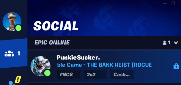 just logged back in to my old fn account to see this fuckass mf playing "Bank Heist"