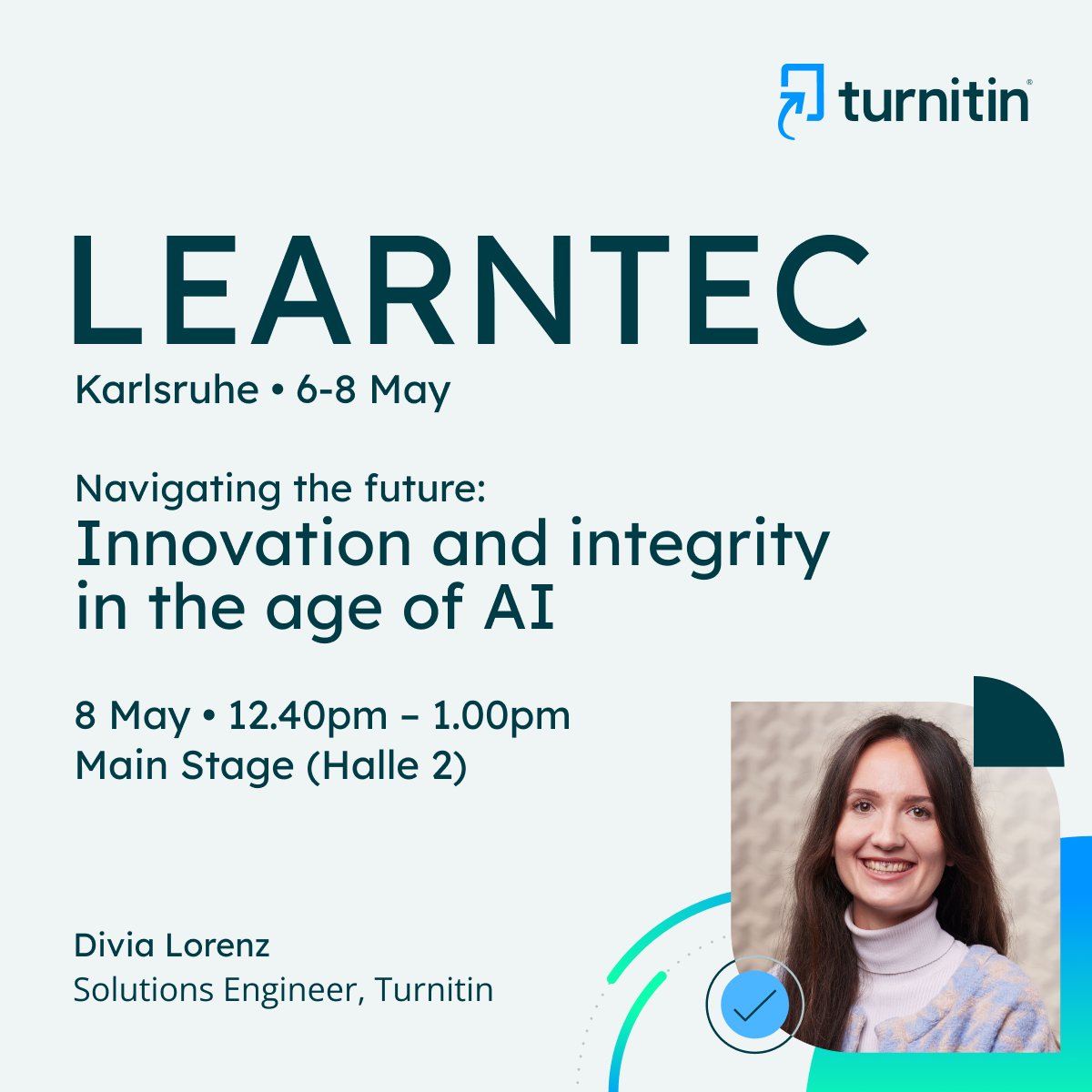 Join Turnitin next week at Learntec 2025 to discuss navigating the intersection of #AI and academia and explore the transformative impact of technology on education. learntec.de/de/programm/ue… #edtech #educationtechnology