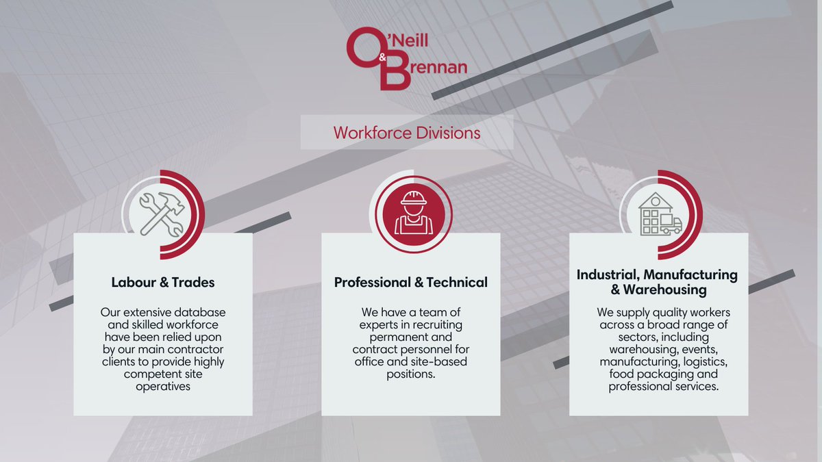 🔨 Building careers 🚧 Powering industries 📦 Connecting talent

We specialise in three key divisions to support the construction industry.

Whether you're hiring or job-seeking, we’ve got you covered.  📲 Discover more: bit.ly/40e2Pll

#Constructionireland #Irishjobs