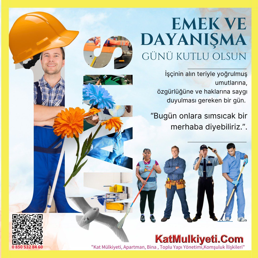 1 Mayıs … “Bugün onlara sımsıcak bir merhaba diyebiliriz.”.

İşçinin alın teriyle yoğrulmuş umutlarına,
özgürlüğüne ve haklarına saygı duyulması gereken bir gün.

#emekvedayanışmagünü 
#i̇şçibayramı #ptyd #1mayısişçibayramı #1mayıs #1may #tesisyönetimi #tesisyönetimhizmetleri