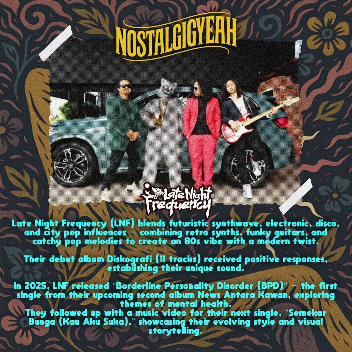 LNFrequency's tweet image. Band @pesawat buat comeback. @latenightfrequency &amp;amp; @midnightfusic perform lagu2 baru. DJ/Producer Quint spin drum&amp;amp;bass

#NOSTALGIGYEAH tiket dah terjual 100, tinggal lagi 100 sahaja lagi. Whatsapp 0193042219 to get yours now!
