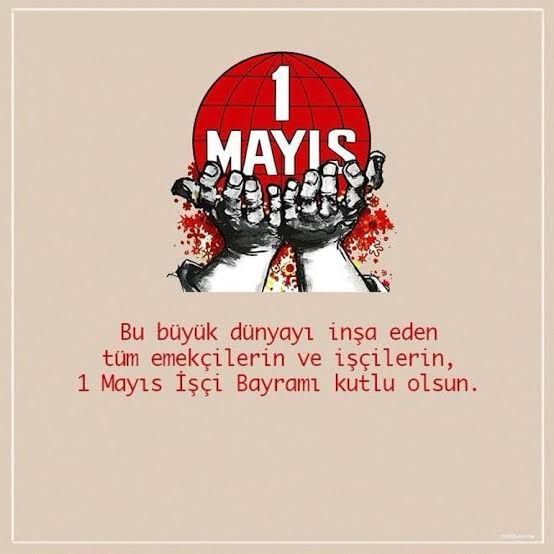 YAŞASIN 1 MAYIS!

İşçi sınıfının, emeğiyle üreten, yaratan  bütün iyi insanların 1 Mayıs Bayramı kutlu olsun..