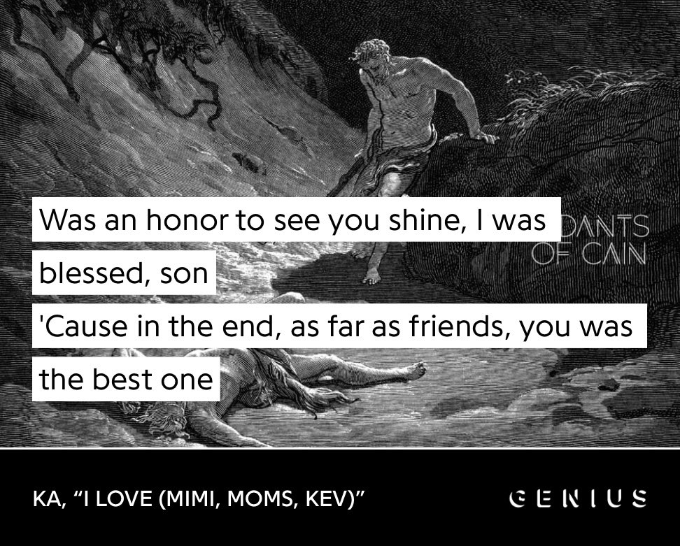 alwaystalkmusic's tweet image. 5 years ago today, Ka blessed us with Descendants of Cain…

on here he speaks of generational curses, inherited trauma &amp;amp; the moral ambiguity surrounding supposed ‘loyalty’ in the streets 

a flawless record &amp;amp; in my eyes he will always be one of the best to ever do it

RIP Ka 🕊️