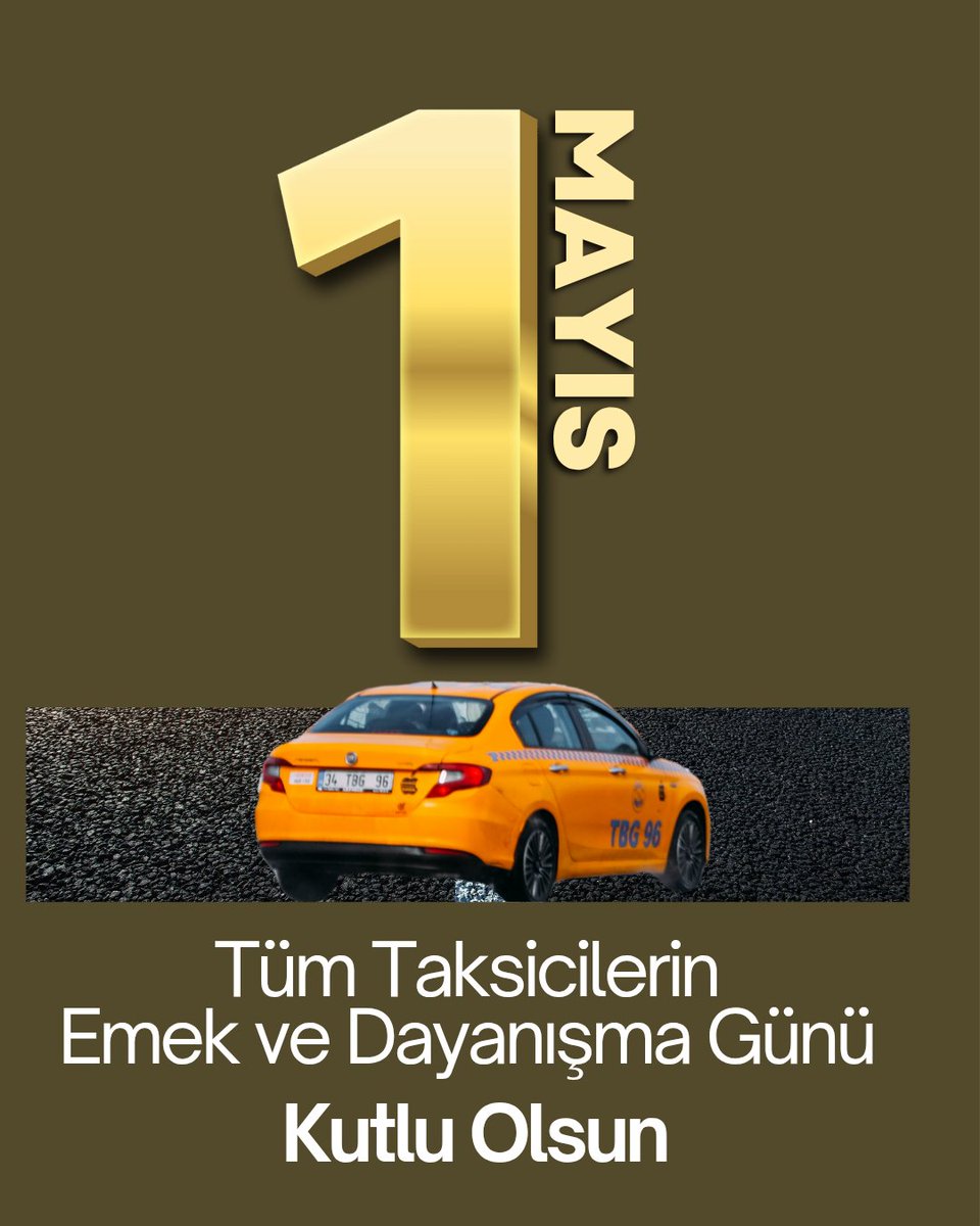 1MAYIS EMEK VE DAYANIŞMA GÜNÜ KUTLU OLSUN 🚕
#1mayisemekvedayanismagunu 
#1MAYIS