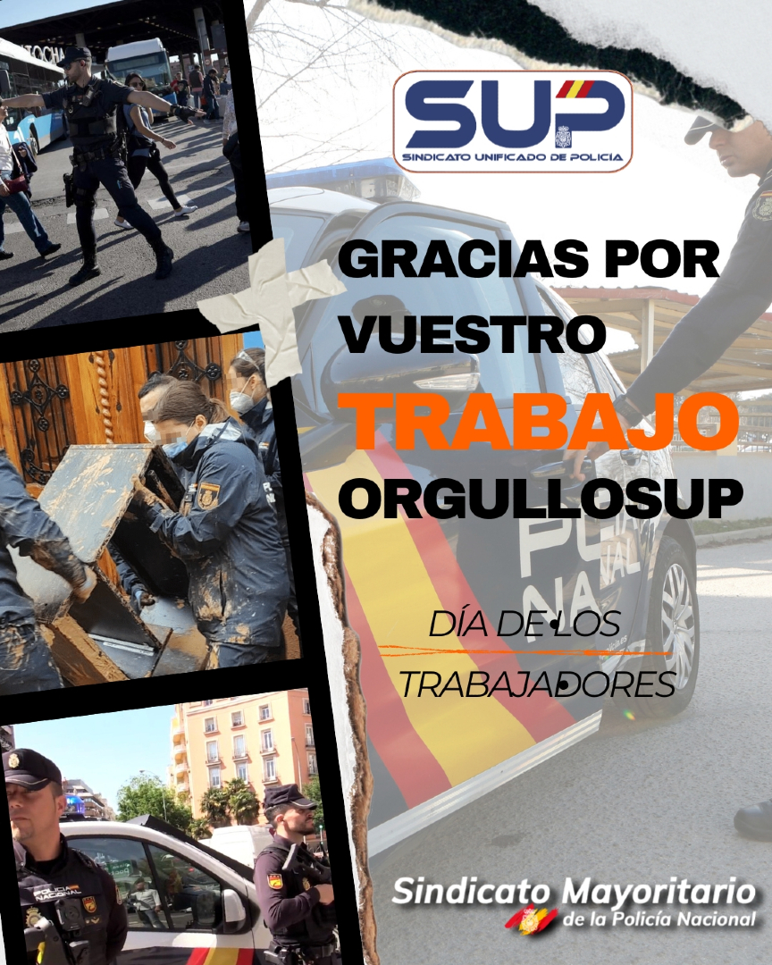 El #Trabajo de los policías nacionales habla por si solo
El Gobierno calla ante nuestras desigualdades en Derechos
Pero para eso está el <a href="/Sup_Policia/">SUP</a> que exigirá siempre #Justicia
#equiparaciónsalarial 
#jubilacióndigna 
#profesiónderiesgo 
#DíaDeLosTrabajadores