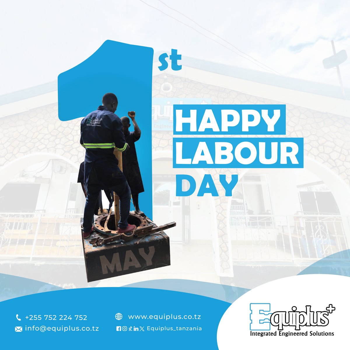 EquiplusGroup's tweet photo. Happy worker's day

#equiplus_tanzania
#integratedengineeredsolutions https://t.co/fb3EOBeJAF
