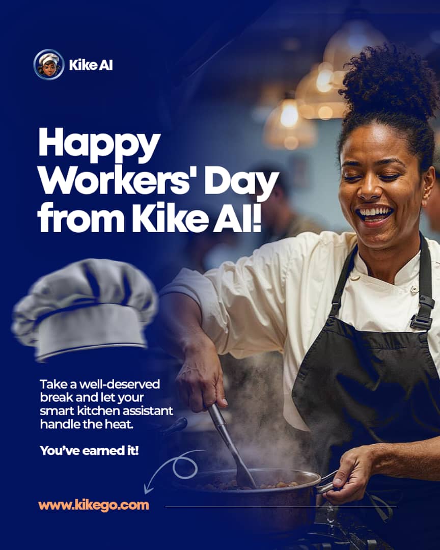 myKikeAI's tweet image. Today, we celebrate YOU, the tireless hands, brilliant minds, and passionate hearts that keep our homes, businesses, and communities running strong. 🤝😍

#HappyWorkersDay #KikeAI #SmartKitchenLife #CelebratingHardWork #AfricaCooksSmart