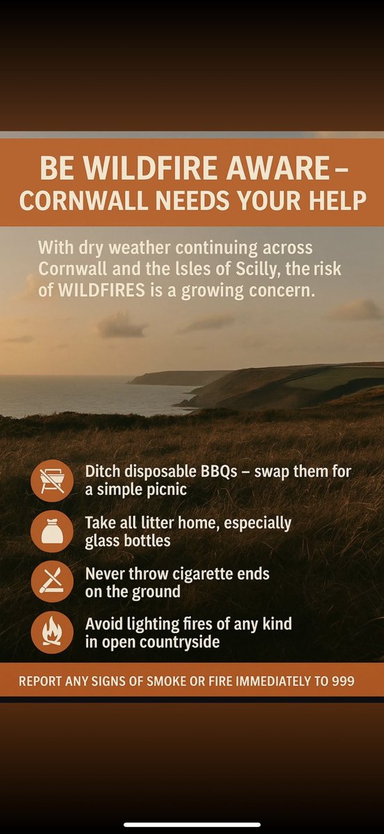 🔥 Be Wildfire Aware 🔥

With all this sunny weather, wildfires are a growing concern. 

The ground is dry, and dead vegetation can easily ignite. 

Most wildfires are caused by human activities, like discarded cigarettes, unattended BBQs, and litter.

Please be responsible…