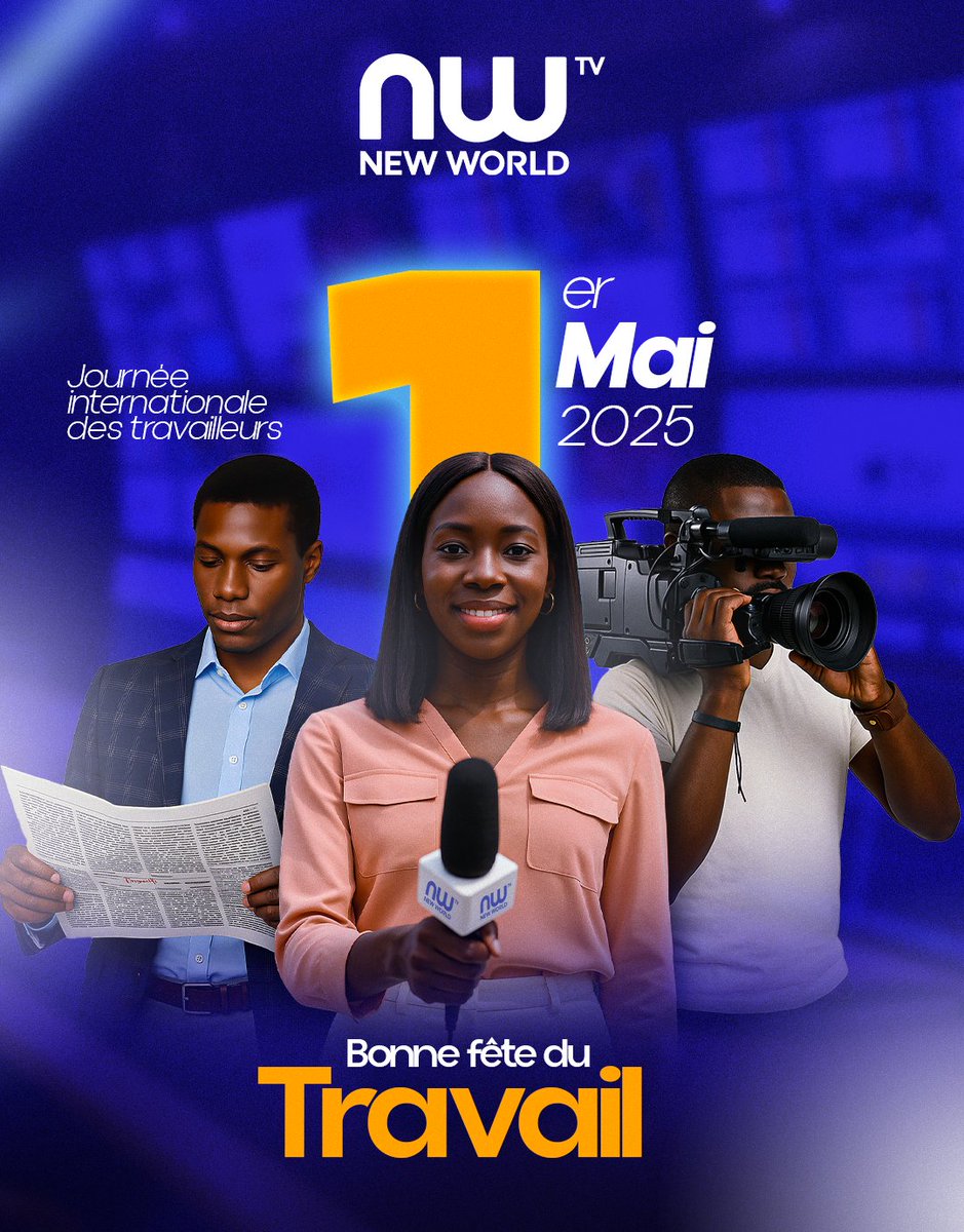 À ceux qui font vibrer les écrans, les studios et les idées : aujourd’hui, c’est votre lumière qu’on célèbre. 

Bonne fête du travail à toutes les forces qui donnent vie à NEW WORLD TV et surtout à nos fidèles abonnés !

NEW WORLD TV, NOW YOU ARE WATCHING !!!

#newworldtv
