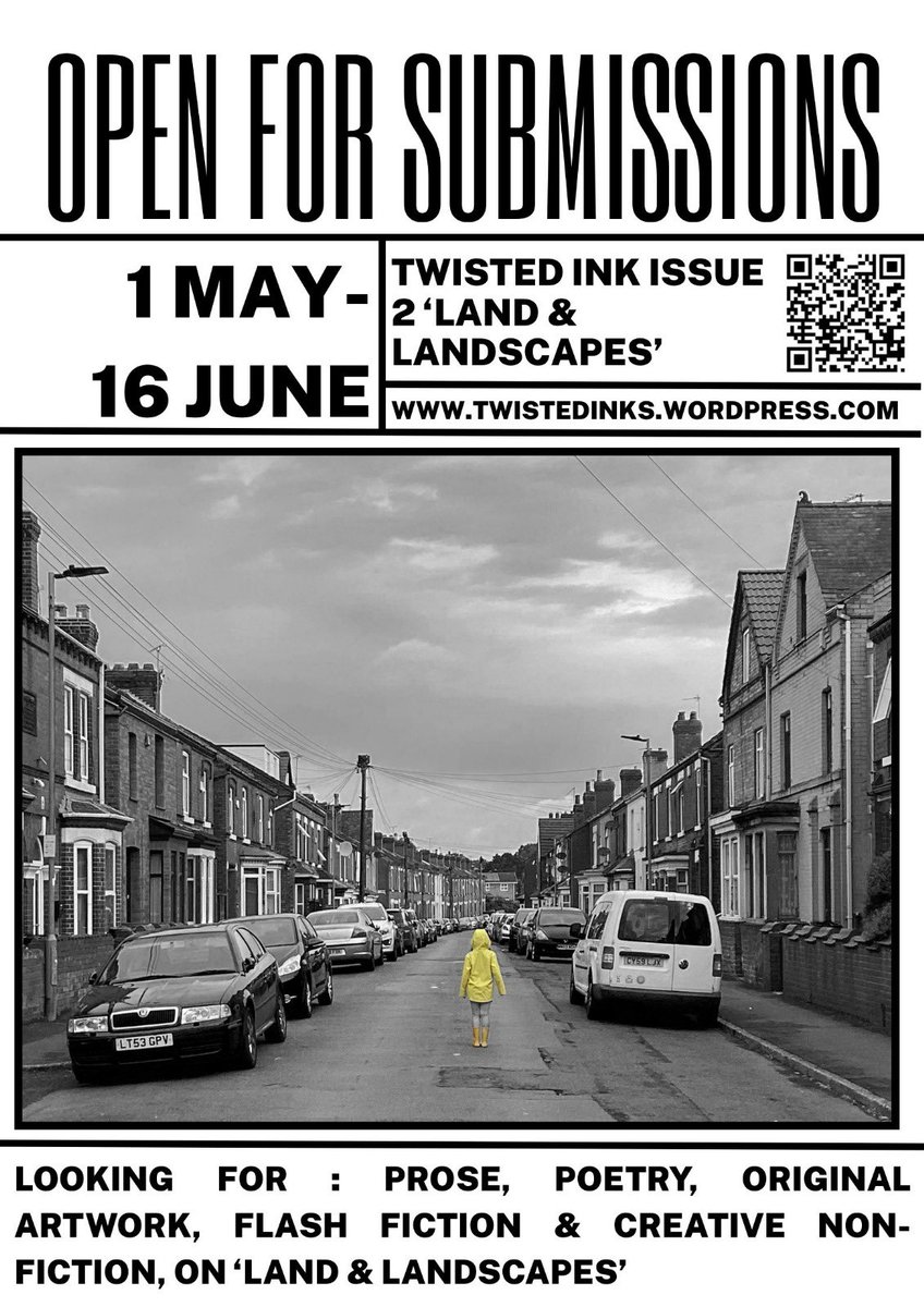 * All shares seriously appreciated * 
Our submissions are officially open! 
Twisted Ink Issue 2 ‘Land &amp; Landscapes’ is looking for writing, original artwork and photography! 
More information (including our submission protocol) is available on our website: twistedinks.wordpress.com