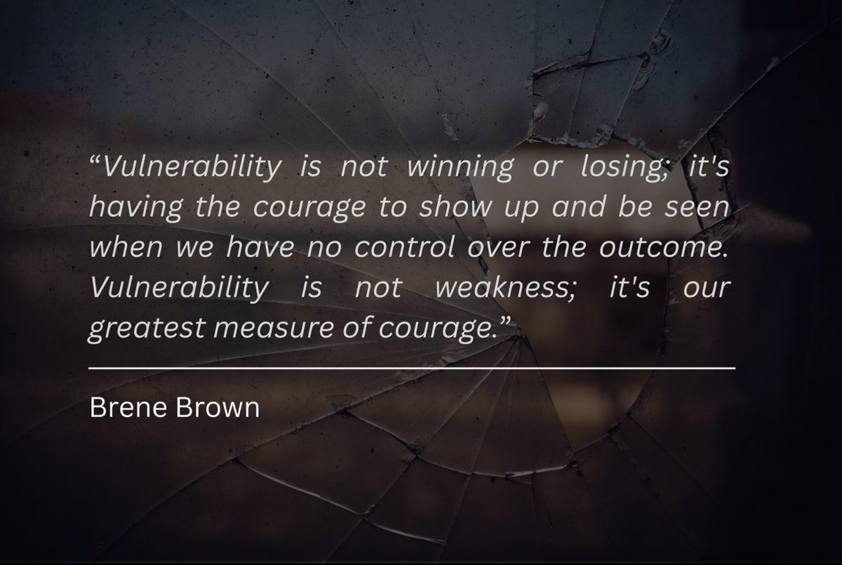 AlphaMind101's tweet photo. It takes courage take risk
It takes courage to be wrong and admit it
It takes courage to risk failing in order to win
It takes courage to rise above your level
It takes courage to step into uncertainty 
It takes courage to try and fail, then go again
It takes courage to take a different and new path
It takes courage to stay the the course and persist, in the face of on-going failure
It takes courage to look yourself in the face, be totally honest,  accept what you tell yourself, and then keep going.
Trading takes courage. 
And at the root of courage is vulnerability, the willingness to be vulnerable, to make yourself vulnerable, to accept your vulnerability.
There is a deep, hidden, almost magical power, in making yourself vulnerable.
💪💪💪💪💪💪💪