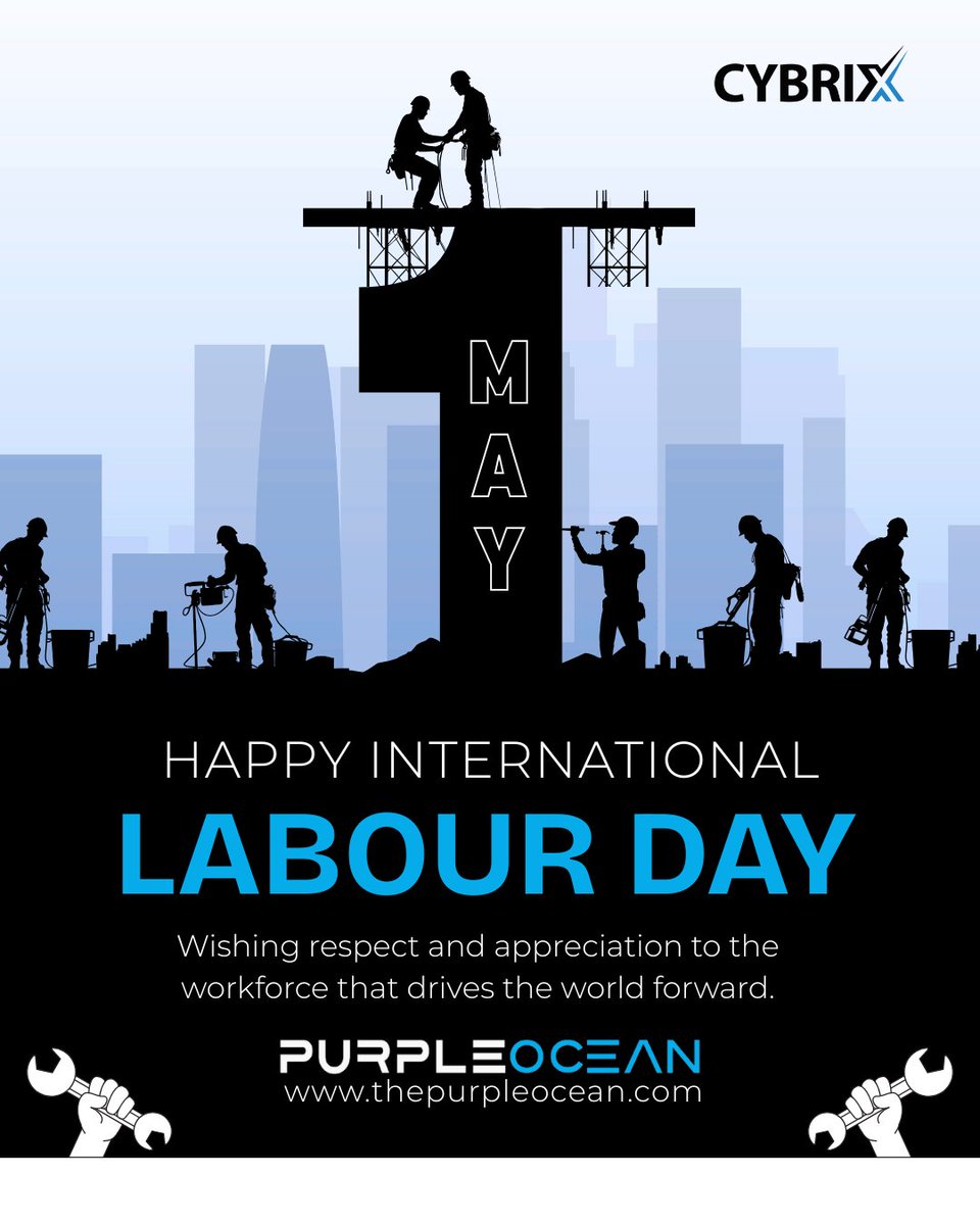 cybrixerp's tweet image. Happy Labour Day!
Today, we celebrate the incredible efforts of every worker who builds, supports, and innovates. At Purple Ocean Technology, we’re proud to stand with the hands and minds that shape the future.
#LabourDay #PurpleOceanTechnology #Cybrix #ThankYouWorkers
