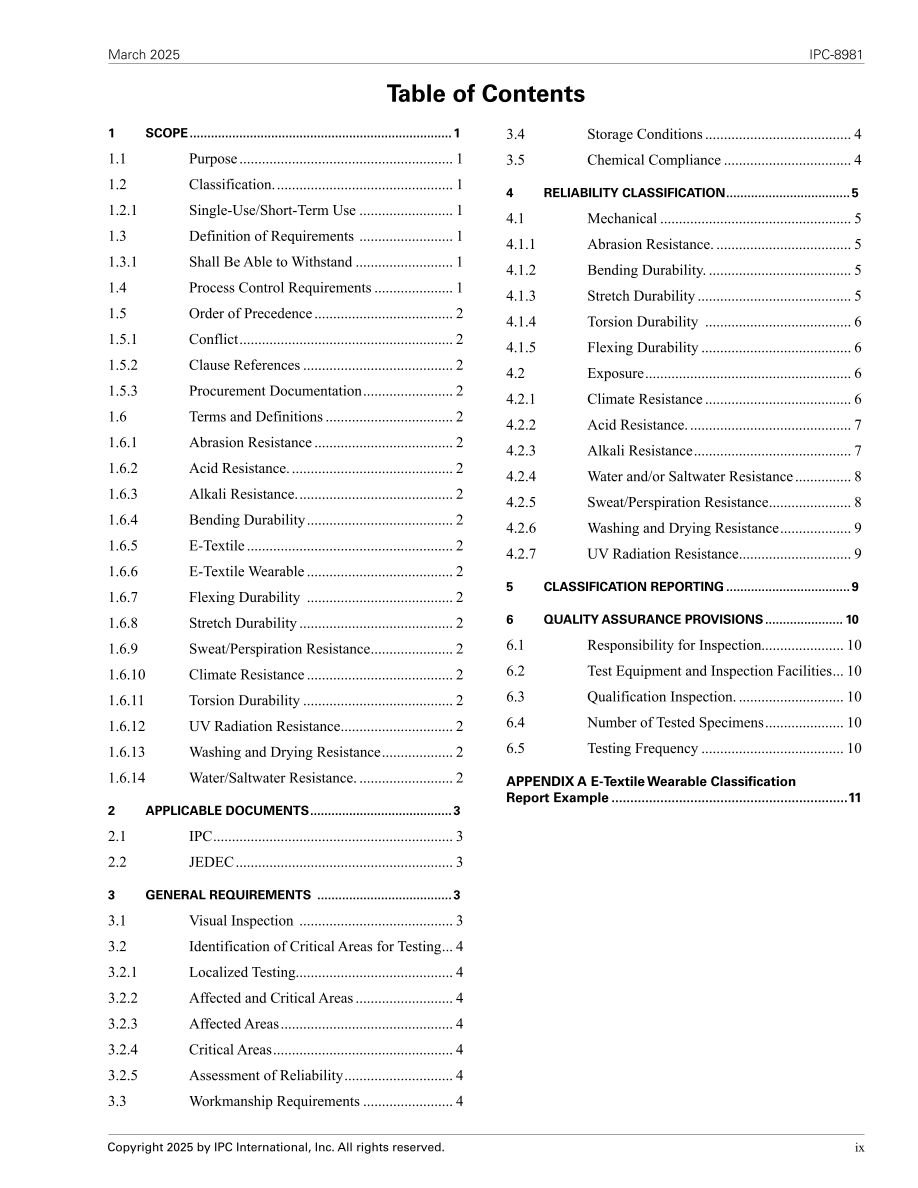 JissoNews's tweet image. 4月28日、米国 #IPC は、IPC規格 IPC-8981 “Quality and Reliability of E-Textile Wearables” (E-テクスタイル・ウエアラブル製品の品質と信頼性) を刊行したと発表した。この種の規格は世界初となる。発表は bit.ly/4iKLTtV に、購入は bit.ly/3Sbk0A6 から。
 #Etextile…