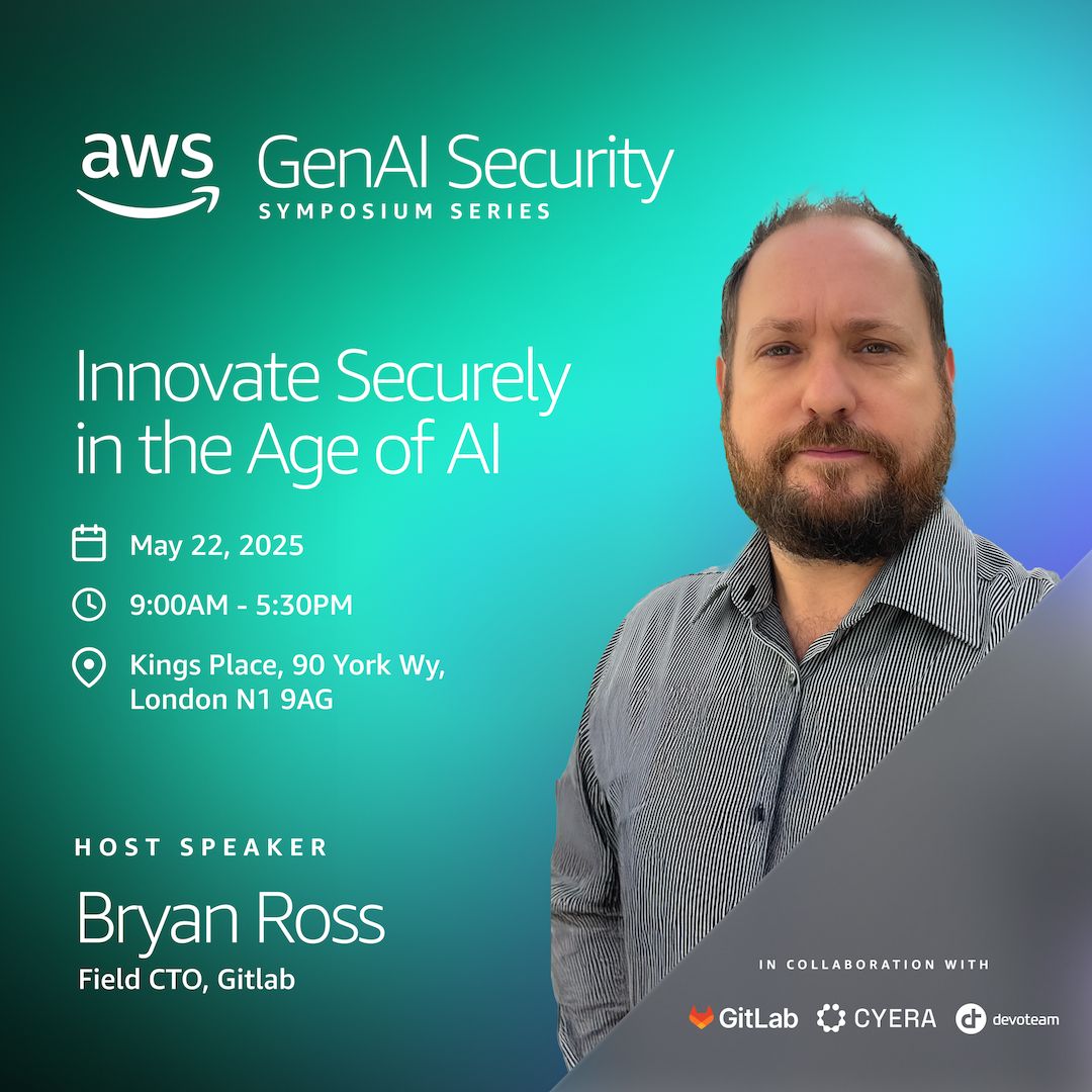 Who's going to be joining at the AWS GenAI Security Symposium in a few weeks?

📍Kings Place, London
🗓️ 22nd May 2025 | 9:00 AM - 5:30 PM
👉 Register now!  buff.ly/WQHOwlK