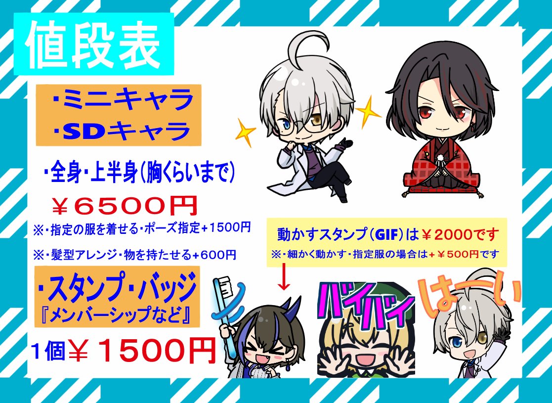 ご依頼受け付けしてます】 イラストのお仕事受け付けてます SD(ミニ