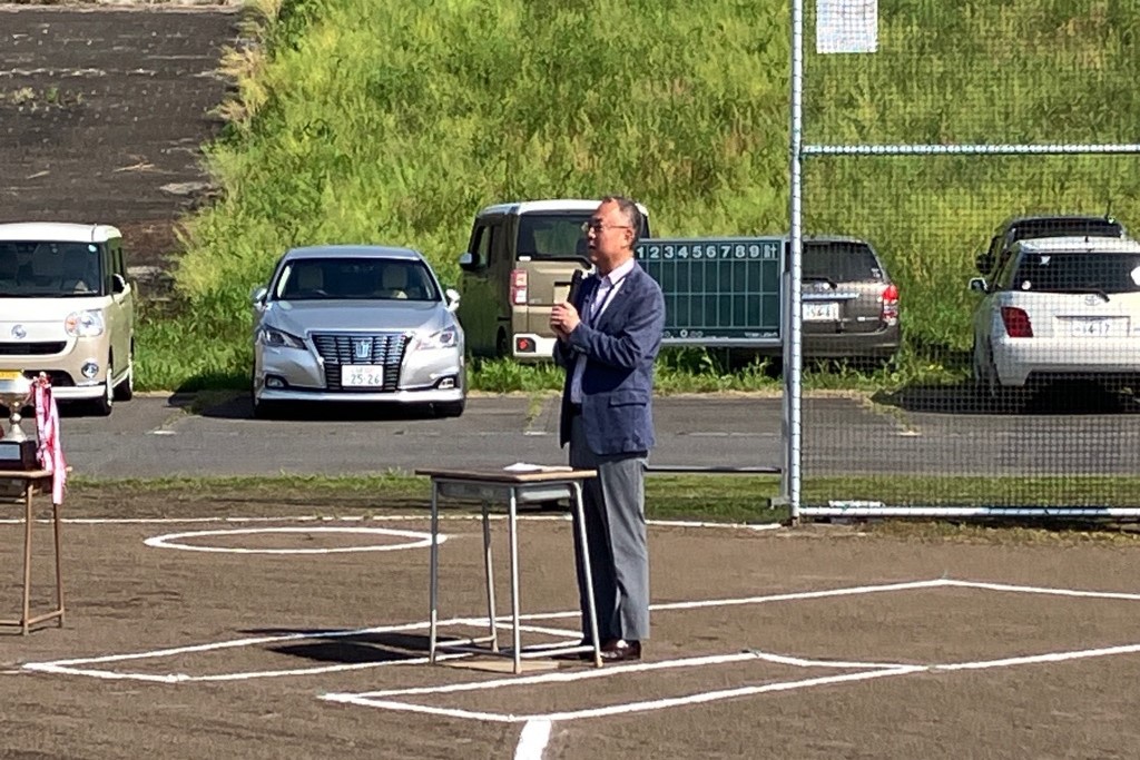 4月27日、渡良瀬川緑地公園にて佐野市シニアソフトボールリーグ戦の