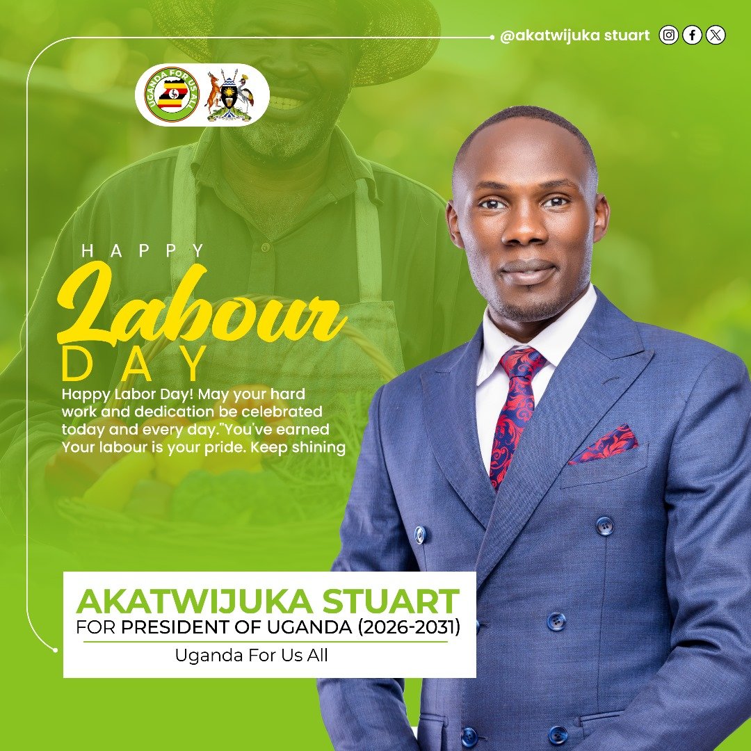 Happy Labour Day to all Ugandans! Today, we celebrate the hard work, dedication, and contributions of our nation's workforce. Let's honour the men and women who toil tirelessly to build our economy, provide for their families, and shape our nation's future.