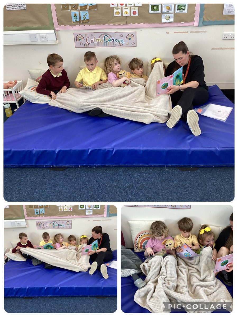 The Nest and class 11 enjoyed reading in the calm corner with Miss Clarke yesterday! 📚