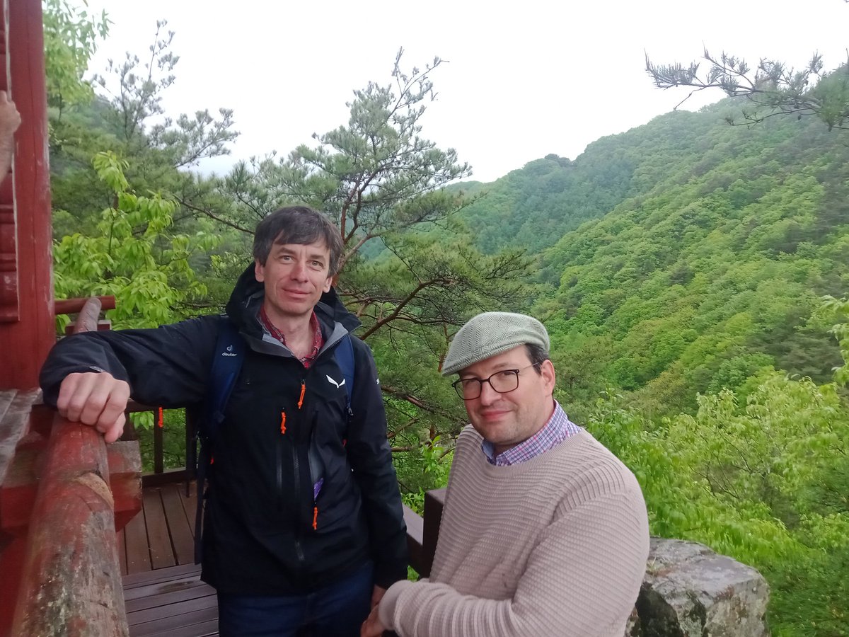 With great theorist Mikhail Glazov in the Korean mountains, discussing AI, data protection, the internet of things and local theatre productions.