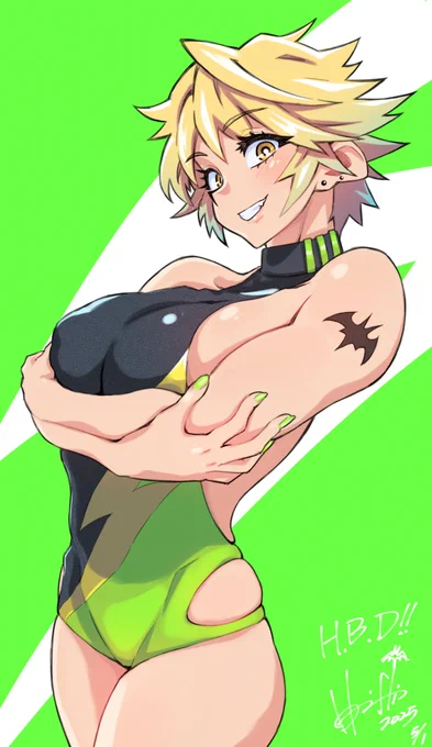 競泳水着ももちろん似合う茘枝姉さんハピバ#メンマート 