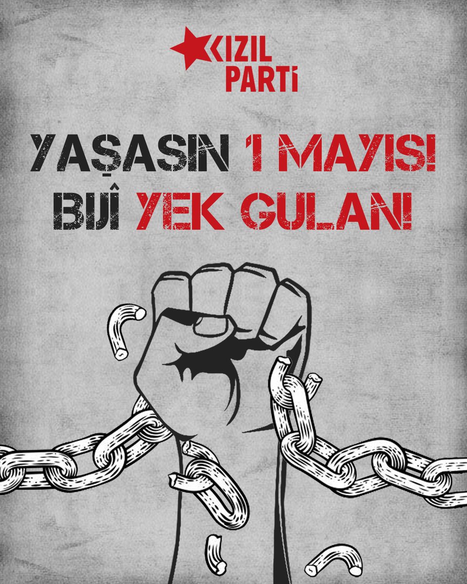 İşçi sınıfımızın 1 Mayıs'ı kutlu olsun!

Sömürüye ve savaşa karşı eşitlik ve barış mücadelesinin sembolü olan 1 Mayıs'ta mücadeleyi yükseltiyoruz.

Özgürlük, örgütlü toplumla mümkün. Örgütlü toplumu inşa edecek, sosyalizmi mutlaka kazanacağız!

Yaşasın 1 Mayıs!
Bijî Yek Gulan!