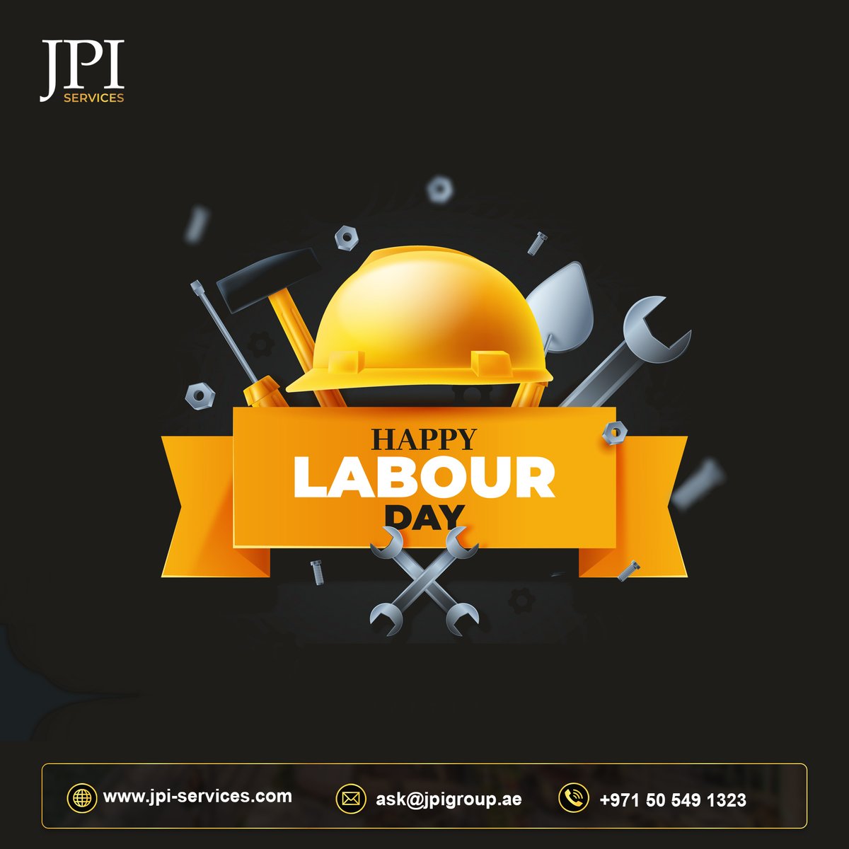 jpiservicesuae's tweet photo. Happy International Labor Day from JPI Services! 

#InternationalLabourDay #JPIservices #BusinessSetupUAE #WorkforcePower #LaborDay2025 #Entrepreneurship #UAEbusiness #EmpowerSuccess https://t.co/yc60Ga3Q65