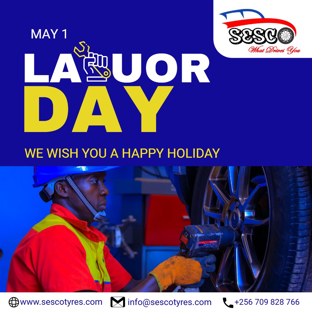 At Sesco Tyres, we honour the dedication, sweat, and service of every worker, to those who , align the wheels and keep us rolling , this day’s for you. 🛞🧰 #LabourDay2025