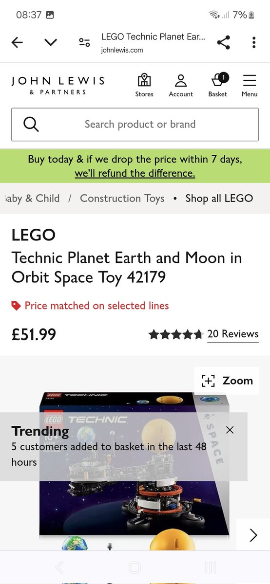 FrancesMay1980's tweet photo. @JohnLewisRetail why does the website show lowered price but I've been charged full price? https://t.co/Oeg8zoGX1q