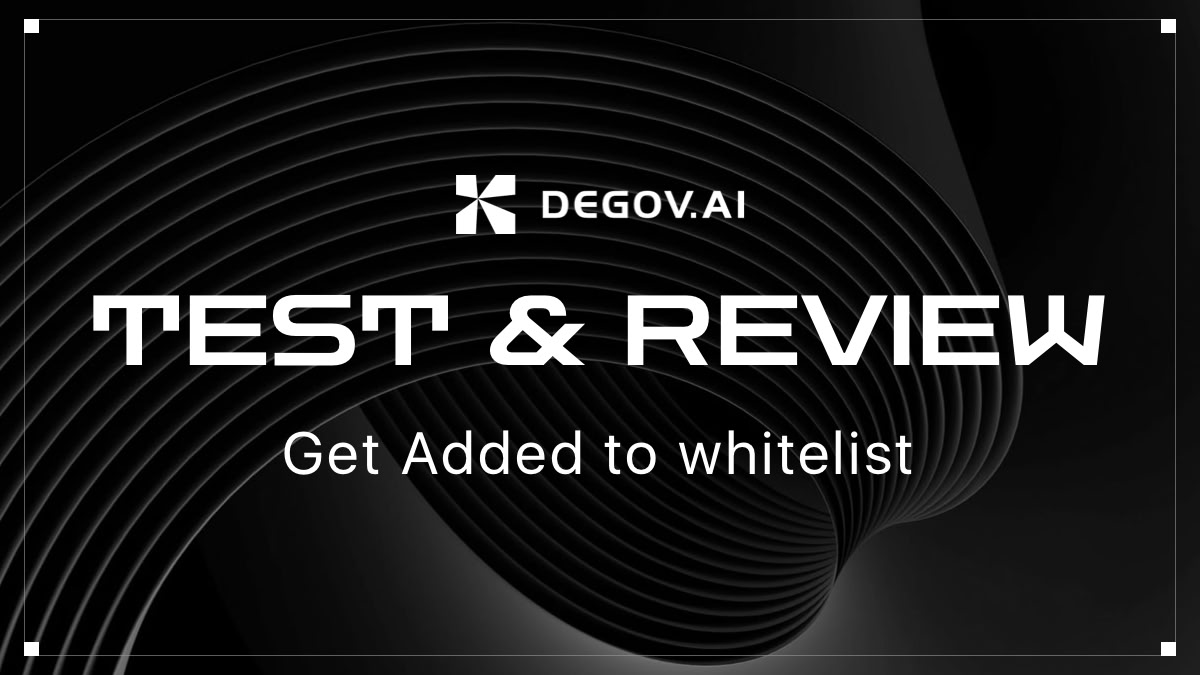DeGov is live and moving fast.

We want your honest thoughts on our shiny new app. 

Try it out, share your review on X, and we’ll add you to our whitelist!

Read on 👇