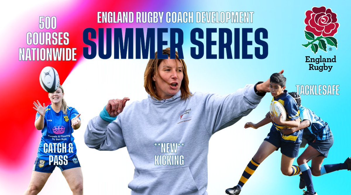 🏴󠁧󠁢󠁥󠁮󠁧󠁿🏉Biggest ever summer of coach development starts on June 1st.

🏉Tacklesafe
🏉Catch &amp; Pass
🏉NEW Kicking

Courses throughout the summer in all parts of the country.

Booking is open now: gms.rfu.com/GMS/coursefind…