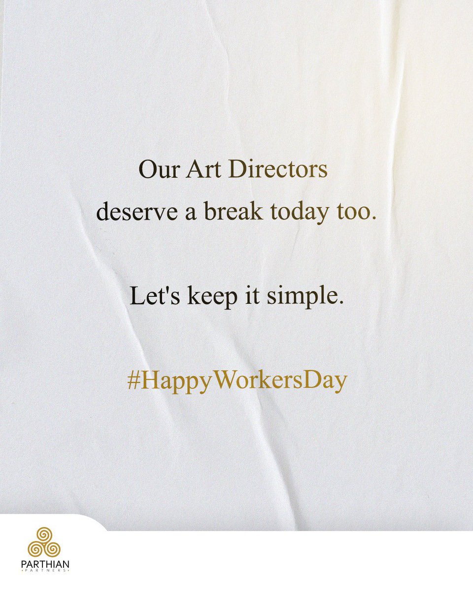 Shoutout to the early risers, deadline chasers, strategy slayers, and email ninjas.

Today, we rest,not because we’re tired, but because we’ve earned it.

#HappyWorkersDay #Parthian #workersday #may1st