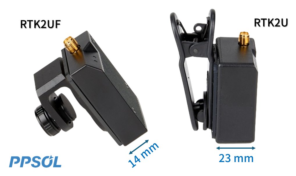 🚀Introducing RTK2UF – the ultra-slim evolution of RTK2U!
Now just 14mm wide (down from 23mm) while retaining the same powerful <a href="/ublox/">u-blox</a> F9P-based performance.
🤳Both models easily clamp to tablets and phones.
🔗 Learn more: ppsol.com/_lang/en/RTK2UF

#RTK #GPS #GNSS