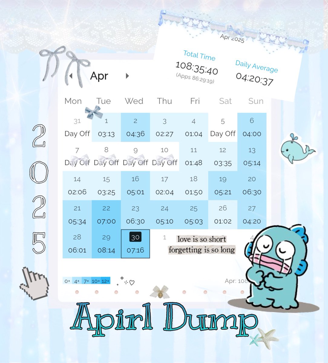 antnut8778's tweet photo. 🐟 ; April Dump .. 🤍
เป็นเดือนที่ค่อนข้างนอย แต่กลับมาอ่านหนังสือด่ายย มีเพื่อนคุยตลอดเลย และ อ่านได้เยอะขึ้นด้วยยย ขอให้เดือนพฤษภาใจดีกับเรานะ : )
( #study3antty #studytwt 🐟) https://t.co/wZyNJ4Ek0J