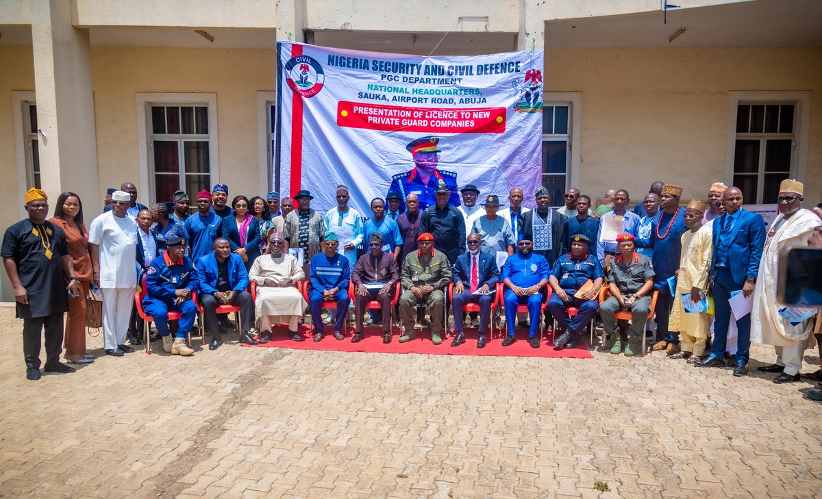 PGC: NSCDC BOSS PRESENT PRACTICING LICENCE TO PRIVATE SECURITY PRACTITIONERS HARPS ON PROMPT INTELLIGENCE GATHERING IN COMPLIANCE WITH CORE ETHICAL STANDARD