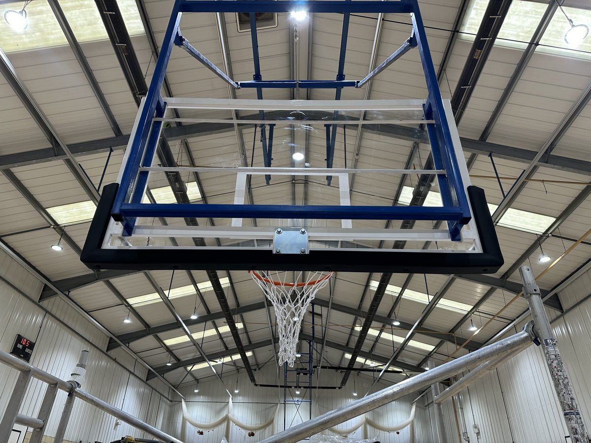 Basketball Refurb Complete ✅ 🏀 New goals &amp; line markings 

👉 sportshallbasketballgoals.co.uk

we installation all variations of basketball goal systems speak to our team and seek guidance above ^

#CourtRefurb #BasketballGoals #SESProjects