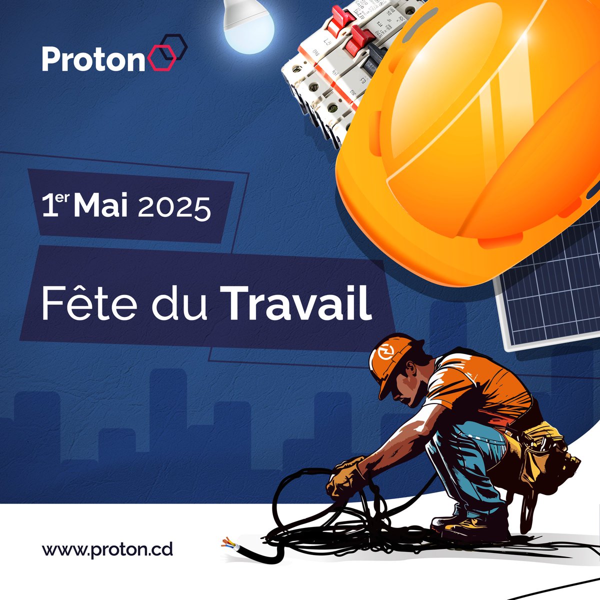 ProtonDRC's tweet photo. Chez 𝗣𝗿𝗼𝘁𝗼𝗻, chaque projet commence par un travail bien fait, car l'excellence naît de l'engagement.  
𝗕𝗼𝗻𝗻𝗲 𝗳ê𝘁𝗲 𝗱𝘂 𝘁𝗿𝗮𝘃𝗮𝗶𝗹 à tous ceux qui donnent le meilleur d’eux-mêmes chaque jour! ✨

#Proton #cabelec  #cuivre #rdc #FêteDuTravail #Engagement https://t.co/GcVJPV4uZU
