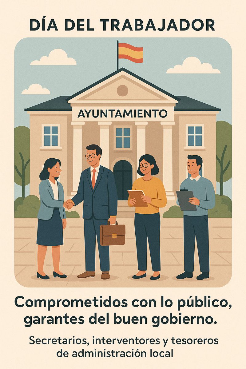 👷‍♀️👨‍💼 ¡Feliz Día del Trabajo!
Celebramos este día recordando nuestro compromiso con lo público.

💼 Mujeres y hombres que trabajamos con rigor, vocación y responsabilidad al servicio de lo que es de todos, cada día, en cada ciudad y pueblo 🏡🏢🏛️
