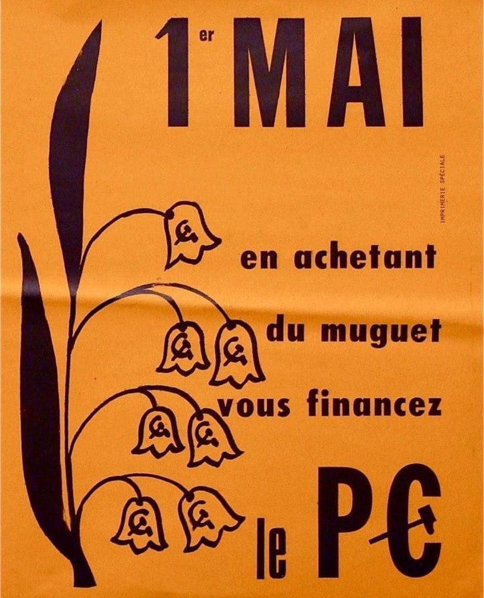 Le 1er mai le Parti Communiste Français vendait traditionnellement du muguet à la sauvette pour financer le parti. 

Cette campagne de l’UNI du début des années 70 visait à informer les Français au moment de choisir leur brin de muguet <a href="/droiteuniv/">UNI</a>