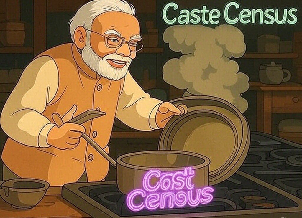 RSSinsider3632's tweet photo. 🔥 🇮🇳 Modi’s cabinet was cooking revenge for Pahalgam attack, and the dish is finally served! Expected a spicy surgical strike, got... Caste Census.
Truly, nothing scares terrorists like a good survey.
#CasteCensus #RevengeServedCold https://t.co/vBclVyAn2f