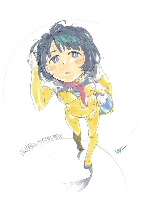 機動戦士Gundam GQuuuuuuX鉛筆、コピックで「シイコ」#GQuuuuuuX    #ジークアクス 