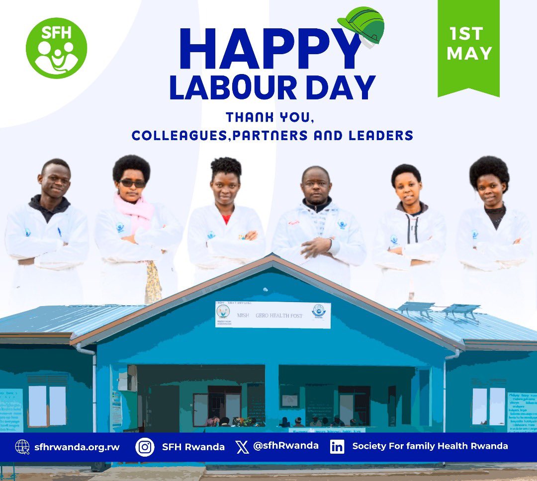 ⭐️ Today, we celebrate the hands &amp; hearts behind healthier communities!
To our colleagues, partners &amp; leaders—thank you for your tireless dedication.

Your labour is our shared impact.

😁 Happy #LabourDay from SFH Rwanda!